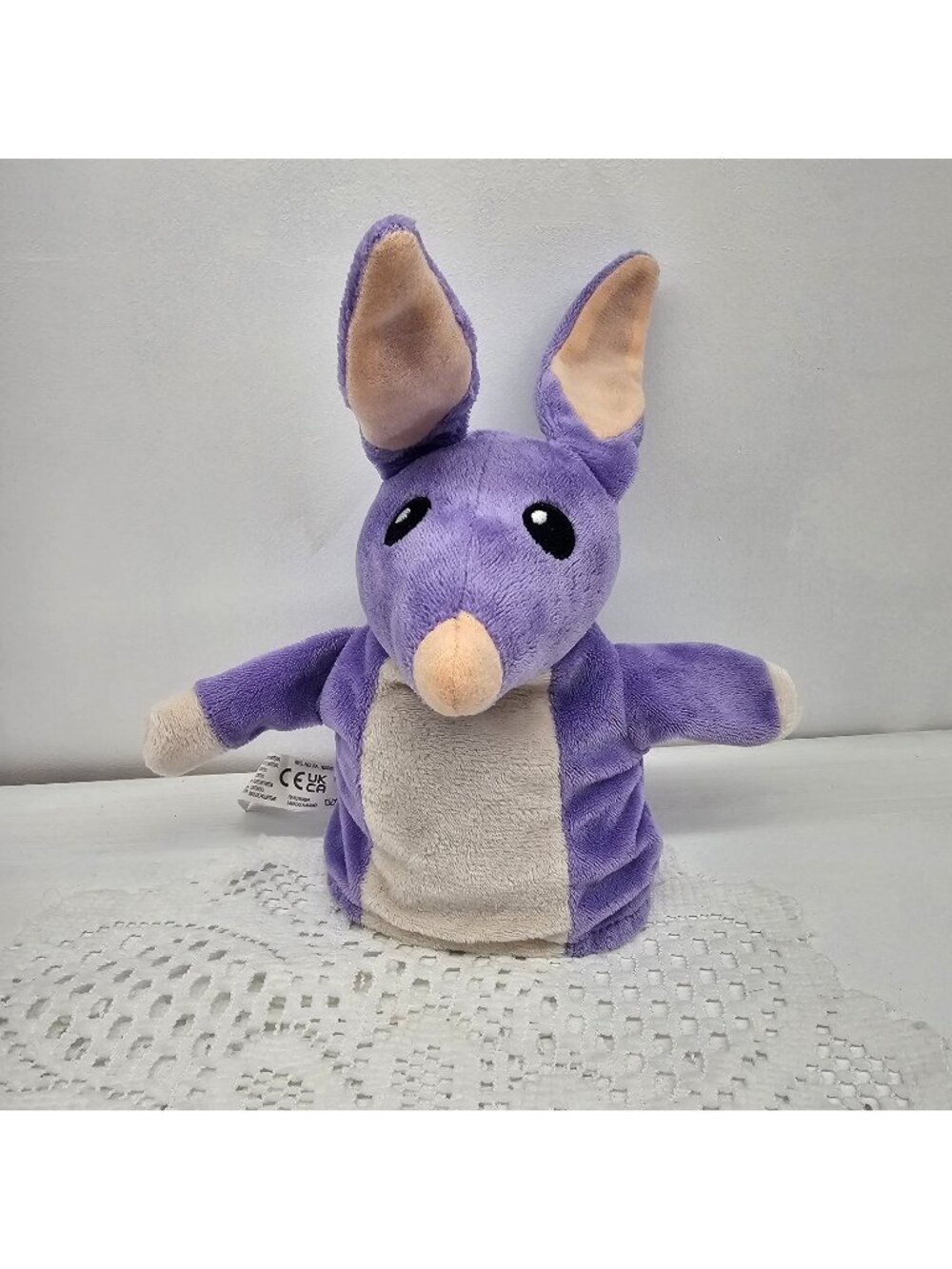 Bluey Bob Bilby Purple Rabbit Plush Puppet Toy Ludo Studios Moose Toys